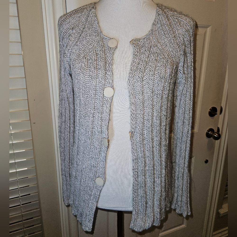 Armani Collezioni cable knit button down sweater size 12
